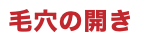 毛穴の開き