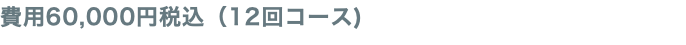 費用60,000円税込（12回コース)